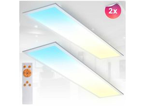 4057722012343 - Bklicht - 2x led Panel Deckenleuchte cct ultraflach dimmbar Wohnzimmer Schlafzimmer Slim weiß