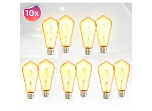 4057722012350 - Bklicht - 5x 2er-Set led Leuchtmittel Vintage Filament Industrie Lampe E27 Retro Glühbirne ST64 4W