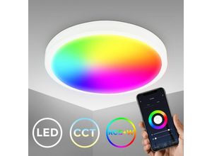 4057722023998 - Bklicht - Smart Home led Decken-Leuchte Lampe dimmbar rund 27cm rgb 20W Fernbedienung weiß