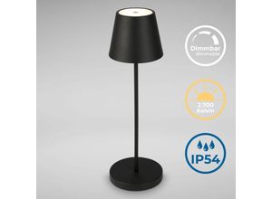 4057722024018 - Bklicht - led Akku Tischleuchte Lampe dimmbar schwarz 3W Touch außen IP54 warmweiß Outdoor