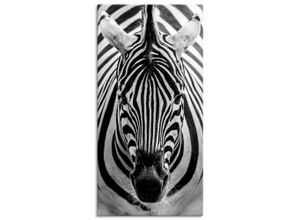 4057738008668 - Wandbild ARTLAND Zebra Bilder Gr B H 50 cm x 100 cm Leinwandbild Wildtiere Hochformat 1 St schwarz Bild Poster Bilder als Alubild Leinwandbild Wandaufkleber oder in versch Größen