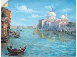 4057738221975 - Wandbild ARTLAND Venedig Bilder Gr B H 80 cm x 60 cm Wandaufkleber - Vinyl Europa 1 St blau Bild Poster Bilder als Alubild Leinwandbild Wandaufkleber oder in versch Größen