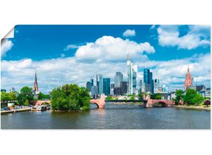 4057738365624 - Wandbild ARTLAND Frankfurt am Main Bilder Gr B H 150 cm x 75 cm Poster Deutschland Querformat 1 St blau Bild Poster Bilder als Alubild Leinwandbild Wandaufkleber oder in versch Größen