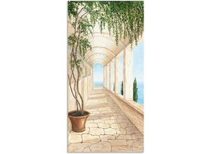 4057738419556 - Wandbild ARTLAND Capri Bilder Gr B H 75 cm x 150 cm Alu-Dibond-Druck Gebäude 1 St beige (naturfarben) Bild Metallbild Metallbilder Bilder als Alubild Leinwandbild Wandaufkleber oder Poster in versch Größen