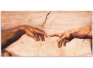 4057738422471 - Wandbild ARTLAND Hände Bilder Gr B H 100 cm x 50 cm Alu-Dibond-Druck Religion 1 St beige (naturfarben) Bild Metallbild Metallbilder Bilder als Alubild Leinwandbild Wandaufkleber oder Poster in versch Größen