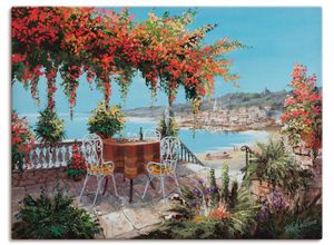 4057738437352 - Wandbild ARTLAND Macht mein Tag perfekt Bilder Gr B H 120 cm x 90 cm Leinwandbild Gewässer Querformat 1 St blau Bild Leinwandbild Kunstdrucke Bilder als Leinwandbild Wandaufkleber oder Poster in versch Größen