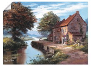 4057738442165 - Wandbild ARTLAND Früher Morgen Bilder Gr B H 40 cm x 30 cm Poster Gewässer Querformat 1 St blau Bild Leinwandbild Kunstdrucke Bilder als Leinwandbild Wandaufkleber oder Poster in versch Größen
