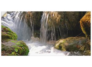 4057738710653 - Wandbild ARTLAND Wasserfall Bilder Gr B H 150 cm x 75 cm Wandaufkleber - Vinyl Gewässer Querformat 1 St weiß Bild Poster Bilder als Leinwandbild Wandaufkleber oder in versch Größen