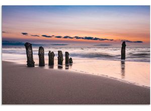 4057738758761 - Wandbild ARTLAND Buhne an der Küste Ostsee Bilder Gr B H 30 cm x 20 cm Alu-Dibond-Druck Strand 1 St braun Kunstdrucke Bilder als Alubild Leinwandbild Wandaufkleber oder Poster in versch Größen