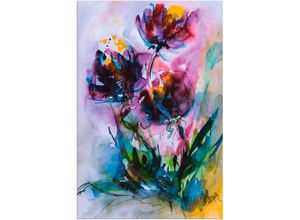 4057738905592 - Wandbild ARTLAND Küchenschelle Bilder Gr B H 60 cm x 90 cm Alu-Dibond-Druck Blumen 1 St lila Bild Kunstdruck Leinwandbild Kunstdrucke Bilder als Alubild Leinwandbild Wandaufkleber oder Poster in versch Größen