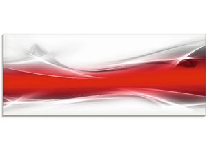 4057738975731 - Glasbild ARTLAND Kreatives Element Bilder Gr B H 125 cm x 50 cm Glasbild Gegenstandslos 1 St rot Glasbilder in verschiedenen Größen