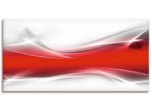 4057738976349 - Wandbild ARTLAND Kreatives Element Bilder Gr B H 100 cm x 50 cm Leinwandbild Gegenstandslos Querformat 1 St rot Bild Leinwandbild Kunstdrucke Bilder als Alubild Leinwandbild Wandaufkleber oder Poster in versch Größen