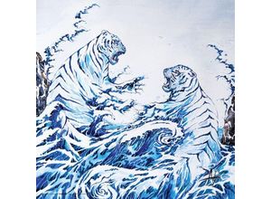 4057786225833 - - Blue Tigers Kunstdruck Marc Allante Pop Art