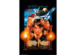 4057786266584 - Grupo Erik - Harry Potter und der Stein der Weisen Poster Harry Hermine Ron Dumbledore & Hagrid