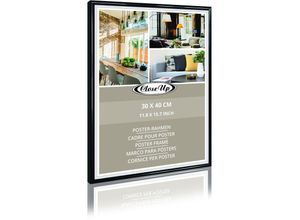 4057786335136 - - Posterrahmen 30 x 40 cm schwarz Kunststoffleiste (Leistenbreite 12mm) PVC-Scheibe (unzerbrechlich)