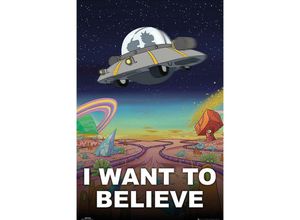 4057786353697 - Rick and Morty Poster i Want To Believe