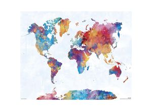 4057786717581 - - Watercolor Map Kunstdruck Michael Tompsett 200 gr Papier