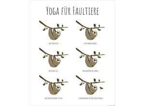 4057786727436 - Yoga für Faultiere Poster Design Frau Febra & Herr Hutsauger