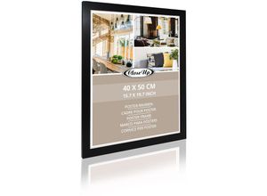 4057786748639 - - Posterrahmen 40 x 50 cm schwarz mdf mit PVC-Scheibe (unzerbrechlich)