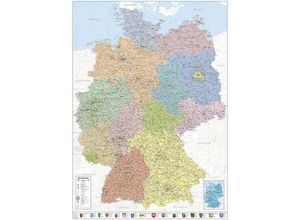 4057786786006 - - Deutschlandkarte xxl Poster Politische Landkarte 100x140 Politische Karte der Bundesrepublik Deutschland