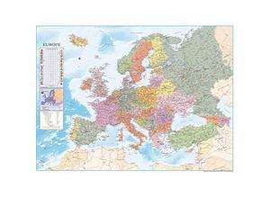 4057786847639 - - Europakarte xxl Poster Flaggen Englisch 135 x 100 cm