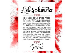 4057786879333 - - Liebe Schwester Kunstdruck Papier 250 gr matt