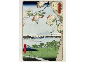 4057786902956 - - Hiroshige Kunstdruck Massaki And Suijin Grove Suijin Shrine and Massaki on the Sumida River Papier 250 gr matt