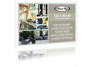 4057786912863 - - Posterrahmen 80 x 120 cm weiß weiß 100 % mdf mit Rückwand und bruchsicherem pvc Glas