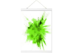 4057786980466 - Magnetische Posterleisten 140 cm Paar Kunststoff weiß mit Aufhängedraht