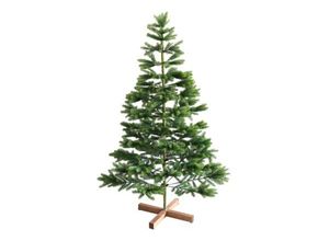 4057984016387 - Premium Kunst Weihnachtsbaum grün mit Holzständer 180 cm Äste klappbar