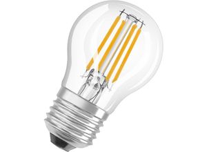 4058075434882 - Filament led Lampe mit E27 Sockel Tropfenform Warmweiss (2700K) 6W Ersatz für 60W-Glühbirne led Retrofit classic p - Transparent - Osram