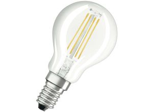 4058075590397 - LED-Tropfenlampe fm E14 4W e 2700K ewws 470lm kl Filamentlampe 300° ac Ø45x77mm LEDPCLP404W 827230VFILE1410X1 - weiß - Ledvance