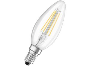 4058075654471 - Dimmbare led - Lampen klassische Kolbenform 60 Watts Ersatz E14 B-shape 2700 Kelvin Warm weiß Klares Glas single Pack - Clear - Osram