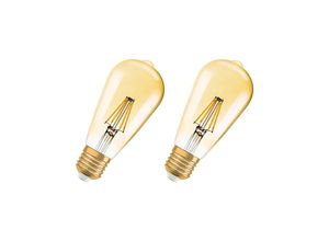 4058075754713 - OSRAM 1906 Vintage Edition für E27-Sockel goldenes Glas Warmweiß (2400K) 725 Lumen Ersatz für herkömmliche 55W-Leuchtmittel dimmbar 2-er Pack