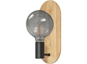 4058075757080 - Ledvance - decor Wood Wall Wandleuchte schwarz mit E27 Sockel für den einfachen Austausch des Leuchtmittels kann mit einfacher oder smarter Lampe