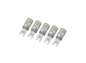 4058075758049 - Star pin LED-Lampe für G9-Sockel klares Glas Warmweiß (2700K) 200 Lumen Ersatz für herkömmliche 20W-Leuchtmittel nicht dimmbar 5-er Pack - Osram