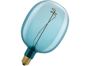 4058075761872 - Vintage 1906 LED-Lampe mit blauer Tönung 45W 100lm Ballon-Form mit 170mm Durchmesser & E27-Sockel warmweiße Lichtfarbe dimmbares Filament bis