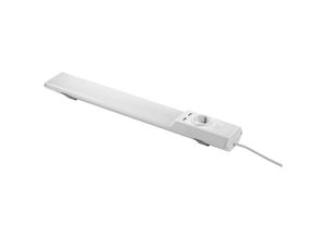 4058075762251 - LINEAR Flat Socket USB 54CM Unterschrankleuchte grau 10W 1100lm eingebaute EU-Steckdose + zwei USB-Anschlüsse integriertes LED-Modul