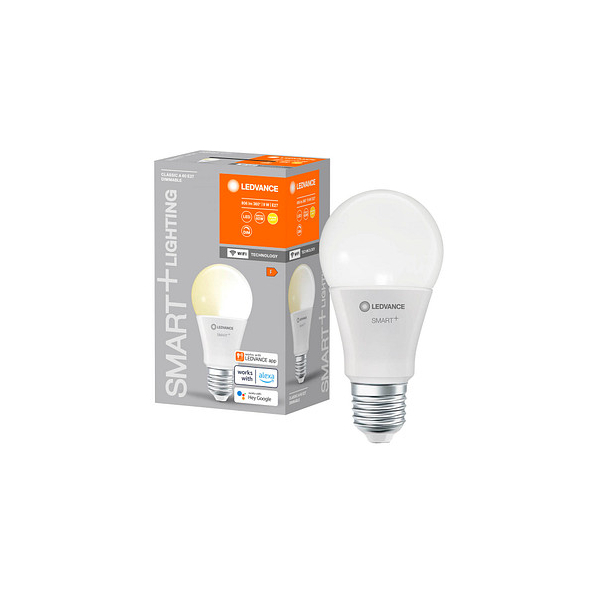 4058075778382 - Ledvance - Smarte LED-Lampe mit WiFi Technologie Sockel E27 Dimmbar Warmweiß (2700 k) ersetzt Glühlampen mit 60 w smart+ WiFi Classic Dimmable