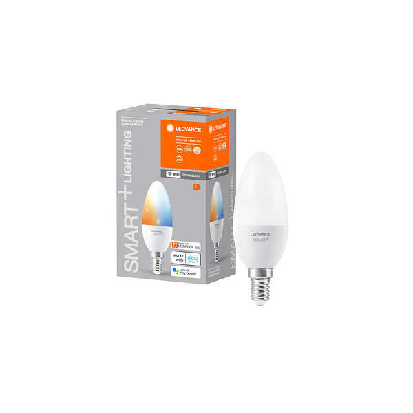 4058075778573 - Smarte LED-Lampe mit WiFi Technologie Sockel E14 Dimmbar Lichtfarbe änderbar (2700-6500K) ersetzt Glühlampen mit 40 w smart+ WiFi Candle Tunable