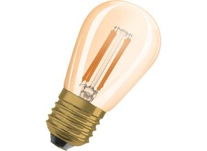 4058075779945 - LED-Lampe Vintage Edition 1906 in Edison Form mit E27-Sockel Dimmbar Ersetzt 51 Watt Klar Warmweiß - 2400 Kelvin 1er-Pack - Gold - Osram