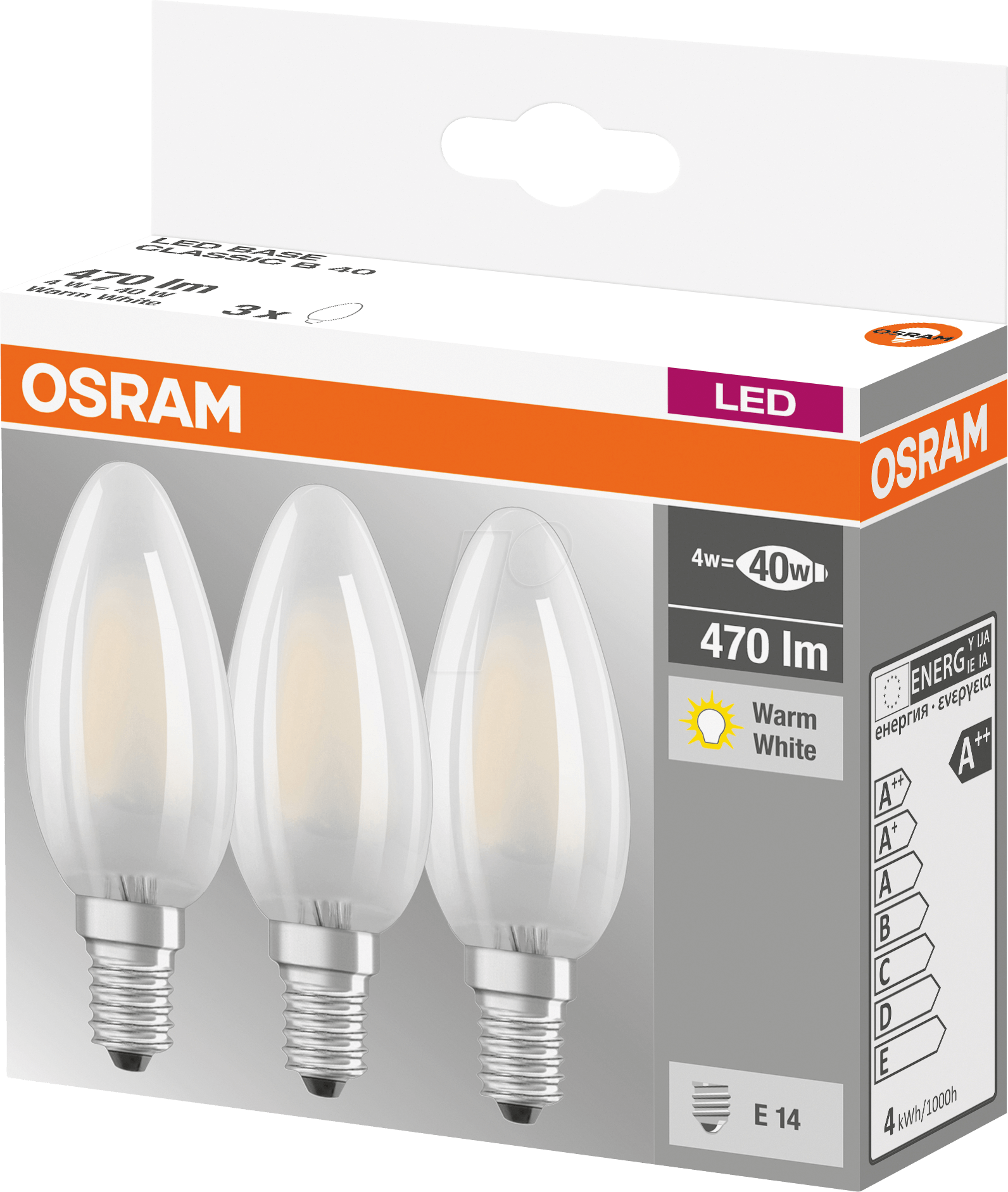 4058075819375 - 4058075819375 led eek e (a - g) E14 Kerzenform 4 w = 40 w Warmweiß (ø x l) 35 mm x 100 mm Fila - Osram 4058075819375 - 4058075819375 led eek e (a - g) E14 Kerzenform 4 w = 40 w Warmweiß (ø x l) 35 mm x 100 mm Fila - Osram
