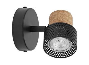 4058075828667 - Decor spot cork 1 x 34W 230lm schwarz Spotleuchte verstellbare Köpfe vielseitig anwendbar Innenraumspot austauschbare LED-Lampen warmweiße