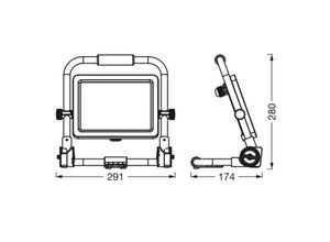 4058075831278 - Ledvance LED-Worklight Value R-Stand Strahler 50W