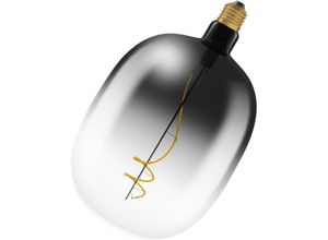 4058075836181 - - Vintage 1906 Big Oval warmweiße LED-Lampe mit Filament mit besonderer Kolbenform bietet 45 w für 150 lm E27 Fassung Smoke Design 170 mm