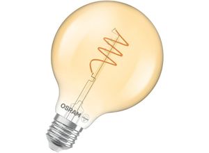 4058075836549 - OSRAM Vintage 1906 Globe warmweiße LED-Lampe mit spiralförmigem Filament in klassischer Ballform bietet 34 W für 470 lm E27 Fassung goldfarbenes