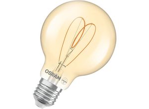 4058075836884 - Vintage 1906 Globe ist eine warmweiße dimmbare LED-Lampe in klassischer Ballform mit Filament Sie bietet 8 w für 806 lm E27 Fassung goldfarbenes