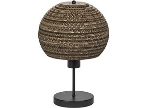 4058075837140 - Ledvance - Tischleuchte Decor Cardboard Ball braun aus Wellpappe leicht E27 260 mm Durchmesser Leuchtenschirm aus recyceltem Material nachhaltig