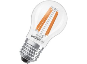 4058075839342 - LED-Lampe in klassischer Miniballform mit dekorativem LED-Filament Energieeffizienzklasse a E27 12 w 255 lm 2700 k warmweiß Ohne Aufwärmen