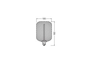 4058075840188 - OSRAM Decor LED Straw Filament Square E27 35W gold 1800K